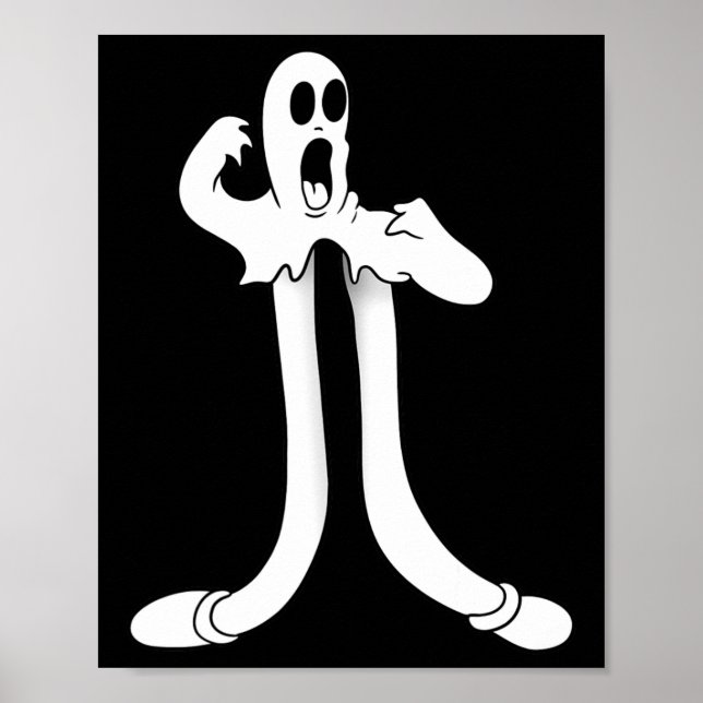 Clown Ghost Splits Blackwork Poster (Framsidan)