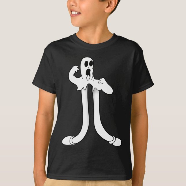Clown Ghost Splits Blackwork T Shirt (Framsida)