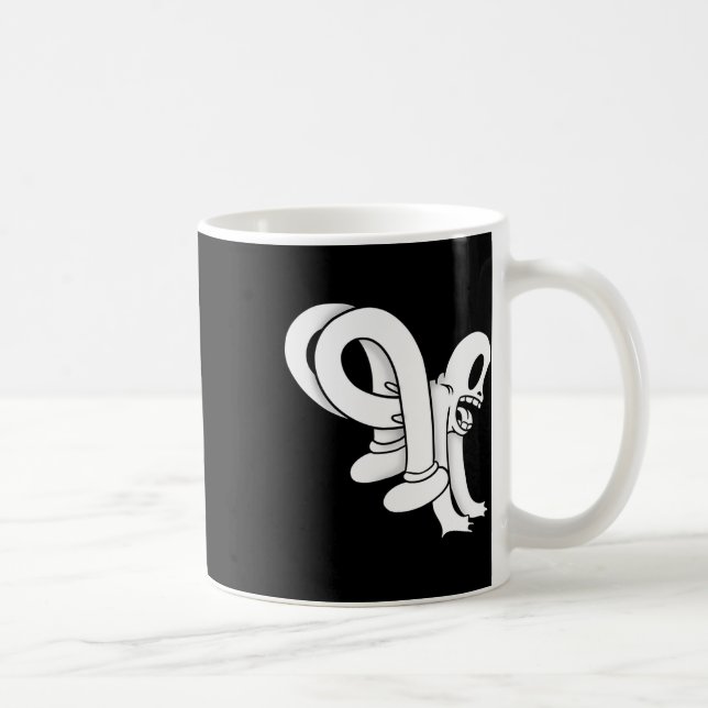 Clown Ghost Twisty Blackwork  Kaffemugg (Höger)