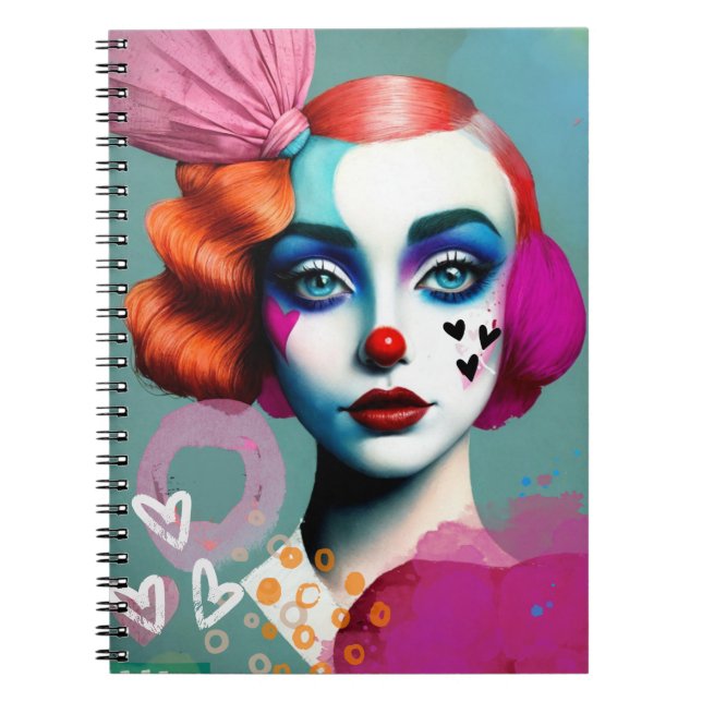 Clown Girl | Journal Anteckningsbok (Framsidan)