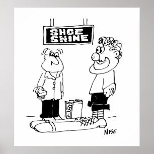 Clown Goes for a Shoe Shine Poster