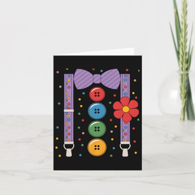 Clown Halloween Costume 1 Kort (Framsida)