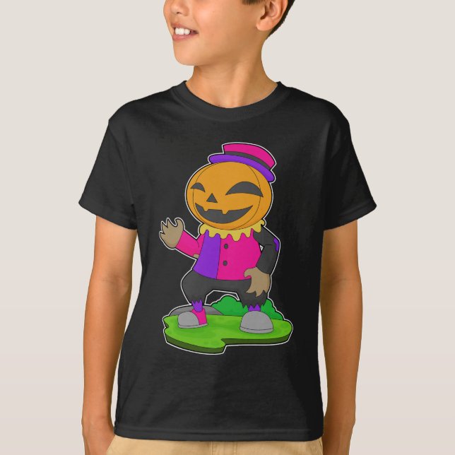 Clown Halloween Pumpkin T Shirt (Framsida)