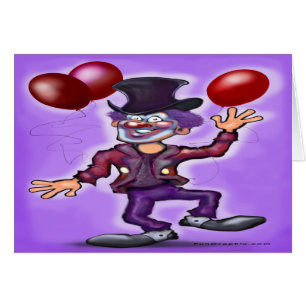 Clown Hälsningskort