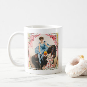 Clown HandFlowers to a Women on Horseback Kaffemugg