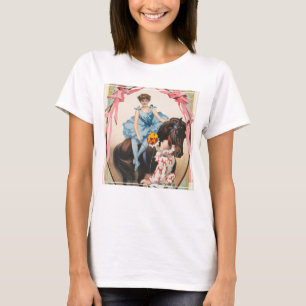 Clown HandFlowers to a Women on Horseback T Shirt