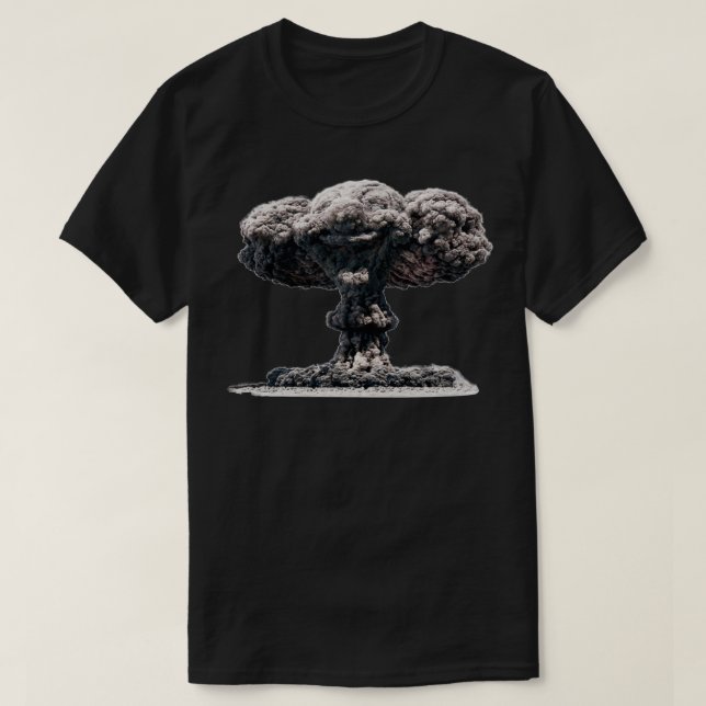 Clown Head Nuclear Mushroom Cloud T Shirt (Design framsida)