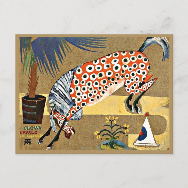 Clown Horse, bra konsmålning Vykort (Framsida)