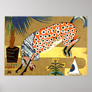Clown Horse, Salamandra - Souza-Cardoso art Poster