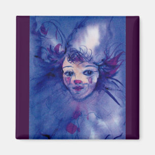 CLOWN I LILA MAGNET