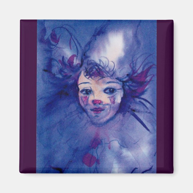 CLOWN I LILA MAGNET (Framsidan)