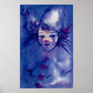CLOWN I LILA POSTER