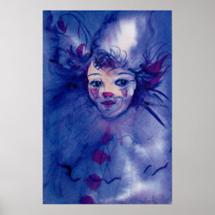 CLOWN I LILA POSTER