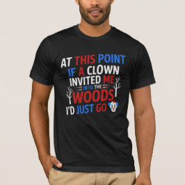 Clown i skogen t shirt