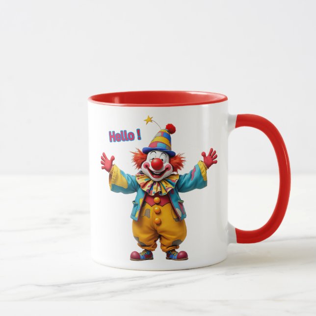 Clown joyeux avec grand sourire. mugg (Höger)