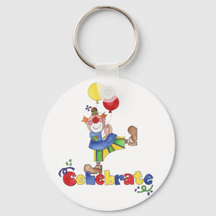 Clown med ballonger nyckelring