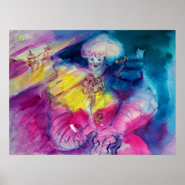 CLOWN MED UGLA OCH VIOLIN POSTER (Framsidan)