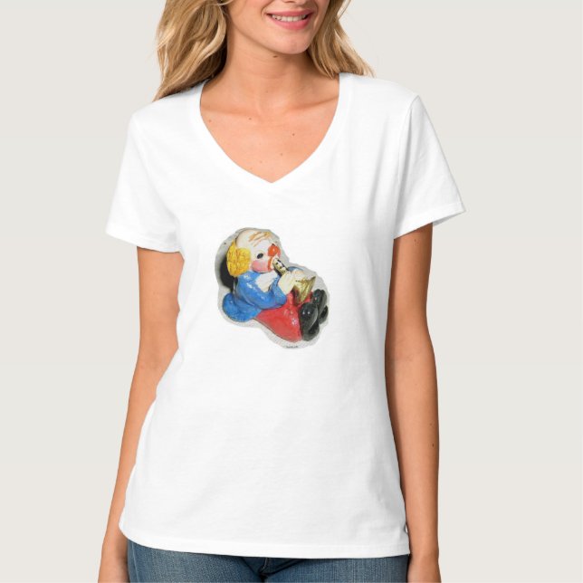 Clown mit Tröte - T-Shirt (Framsida)