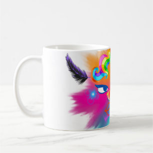 Clown och vacker färg kaffemugg