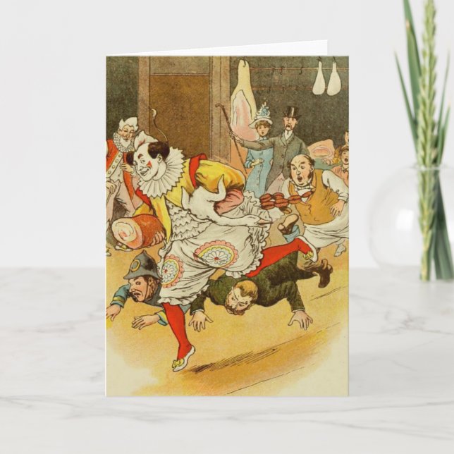 "Clown on the Lam" Greeting Card Kort (Framsida)
