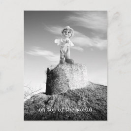 Clown on top of the world vykort