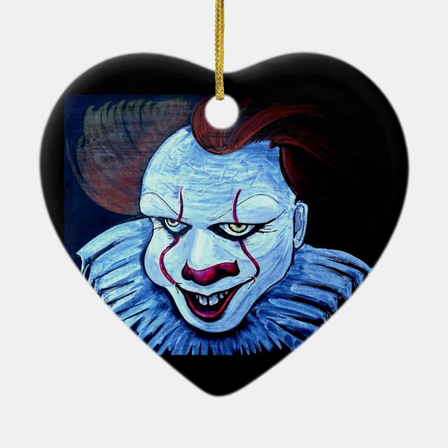 Clown:Ond Julgransprydnad Keramik (Baksidan)