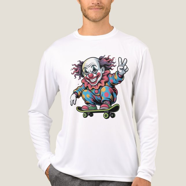 CLOWN PÅ SKATEBOARD T SHIRT (Framsida)