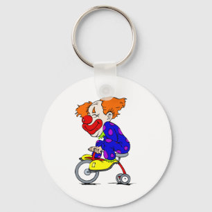 Clown på trehjulingen nyckelring