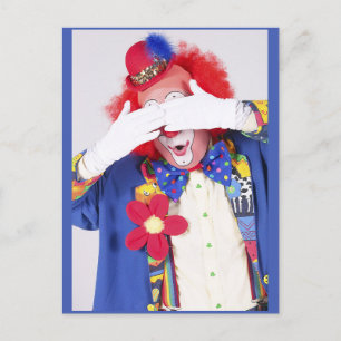 Clown Peekaboo Vykort