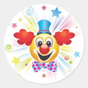 Clown Runt Klistermärke