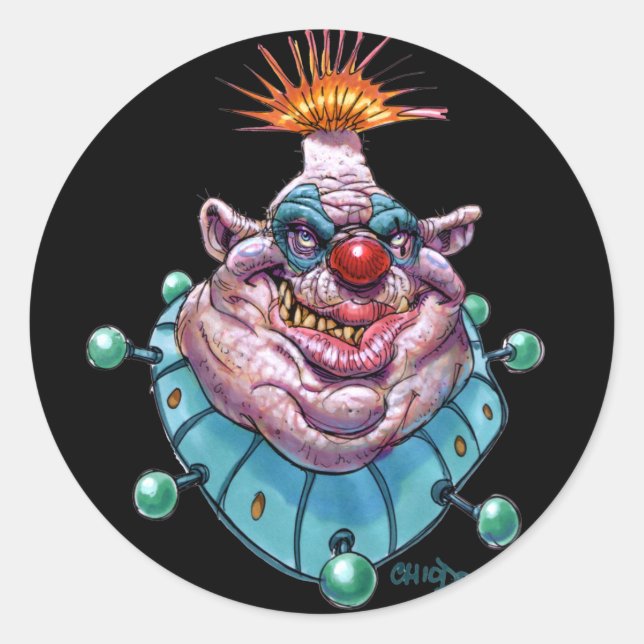 Clown Runt Klistermärke (Framsida)