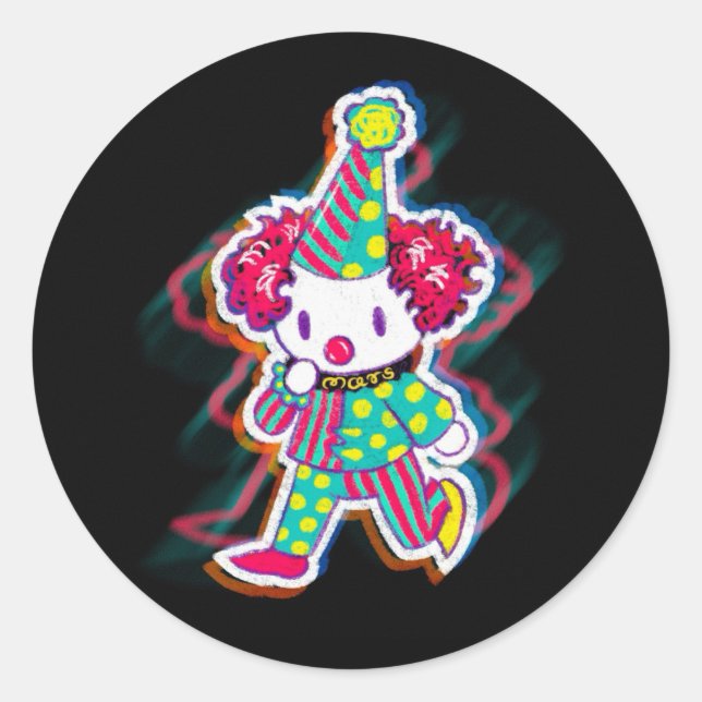 Clown Runt Klistermärke (Framsida)