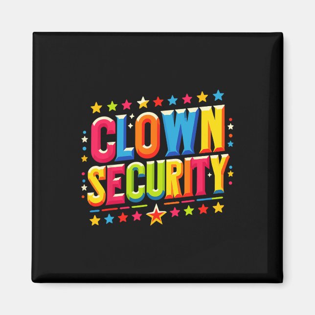 Clown Security Halloween Costume Magnet (Framsidan)