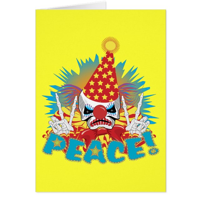 Clown Skull Hälsningskort (Framsidan)