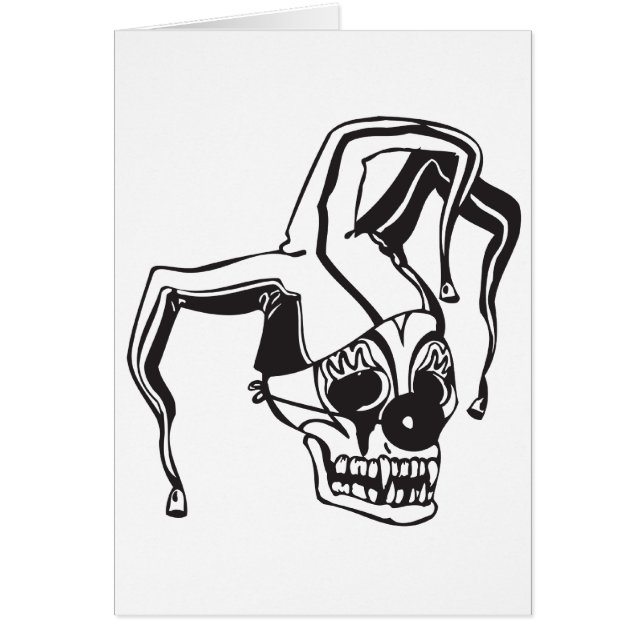 Clown Skull Hälsningskort (Framsidan)