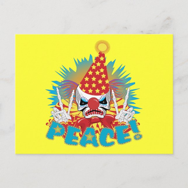 Clown Skull Vykort (Framsida)