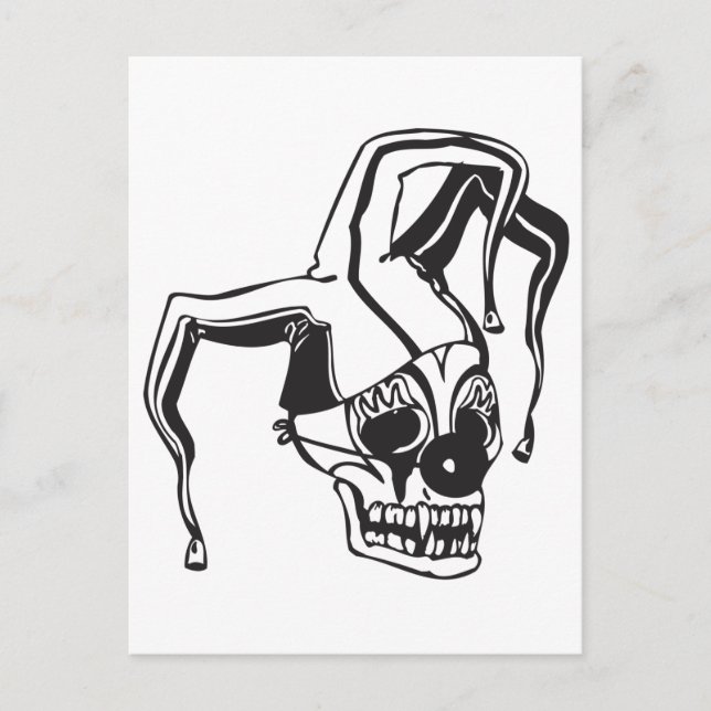 Clown Skull Vykort (Framsida)