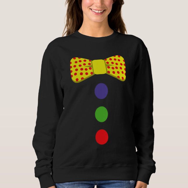 Clown slips kostym cirkus regnbåge Halloween karne T Shirt (Framsida)