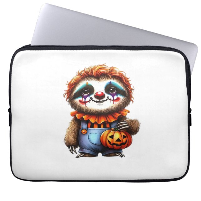 Clown Sloth Halloween Oversized T-Shirt Laptop Fodral (Framsidan)
