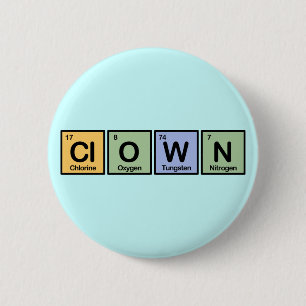 Clown som göras av inslag knapp
