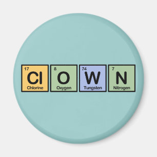 Clown som göras av inslag magnet