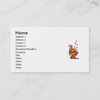 Clown som jonglerar bollar visitkort
