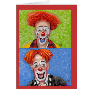 Clown Steven Daniel Copeland Hälsningskort