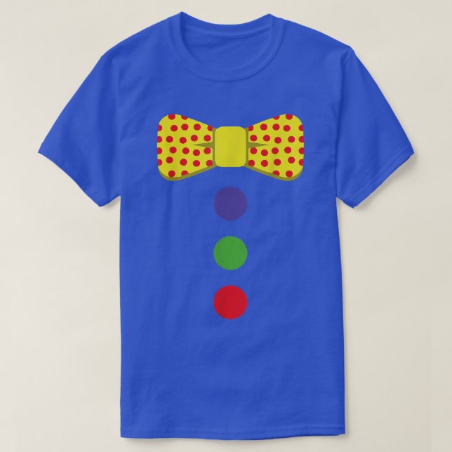 Clown Tie Costume Circus Rainbow Halloween Carniva T Shirt (Design framsida)