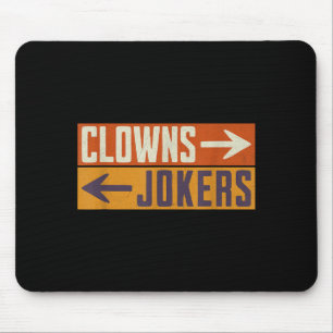 Clown till höger jokrar till vänster rolig retro musmatta