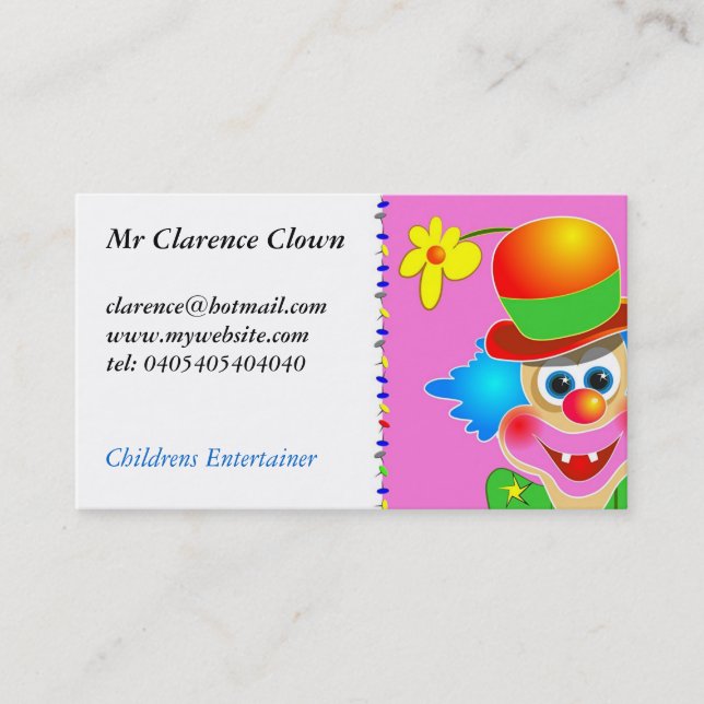 Clown Visitkort (Framsida)