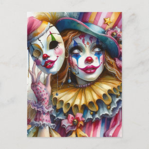 Clown Vykort