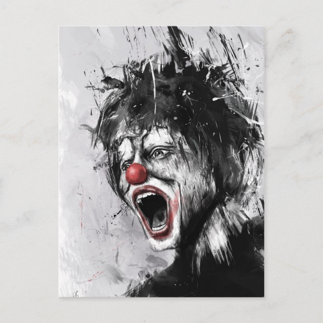 clown vykort (Framsida)