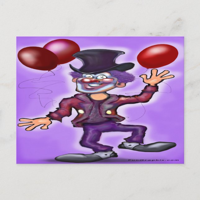 Clown Vykort (Framsida)