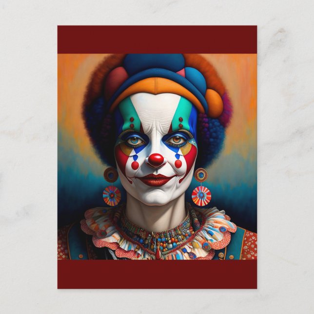 clown vykort (Framsida)